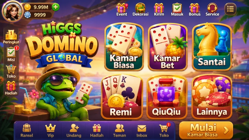 Higgs Domino Global dengan berbagai mode permainan domino online