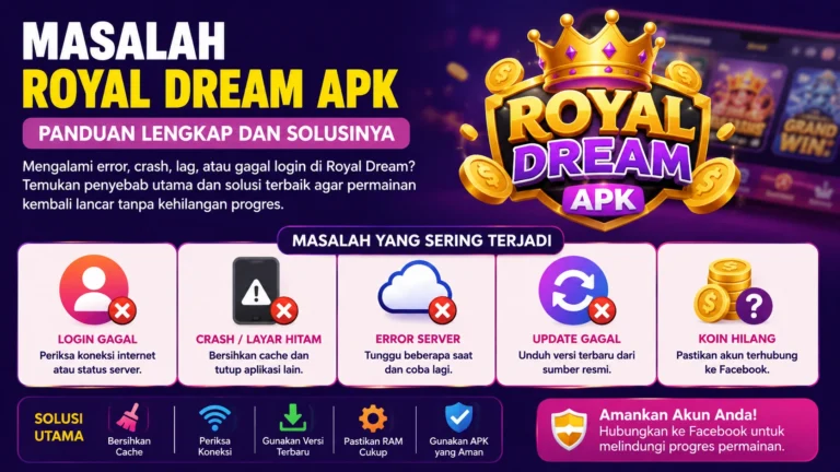 Masalah Royal Dream APK dan solusi umum