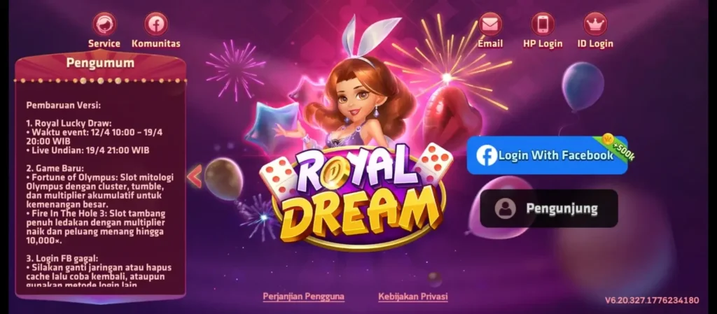 svg%3E Royal Dream APK layar utama versi terbaru